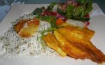 fried fish with saffron