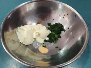 spinach yoghurt and garlic powder