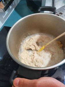 add water to the walnuts
