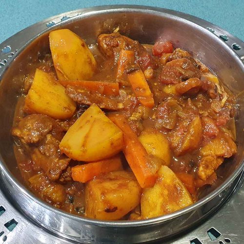 Persian Chicken Stew with Dried Apricots and Prunes